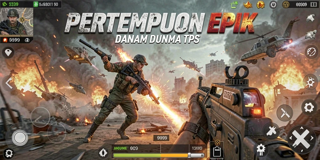 Gameplay seru dan intens dari 9399 dalam mode TPS.