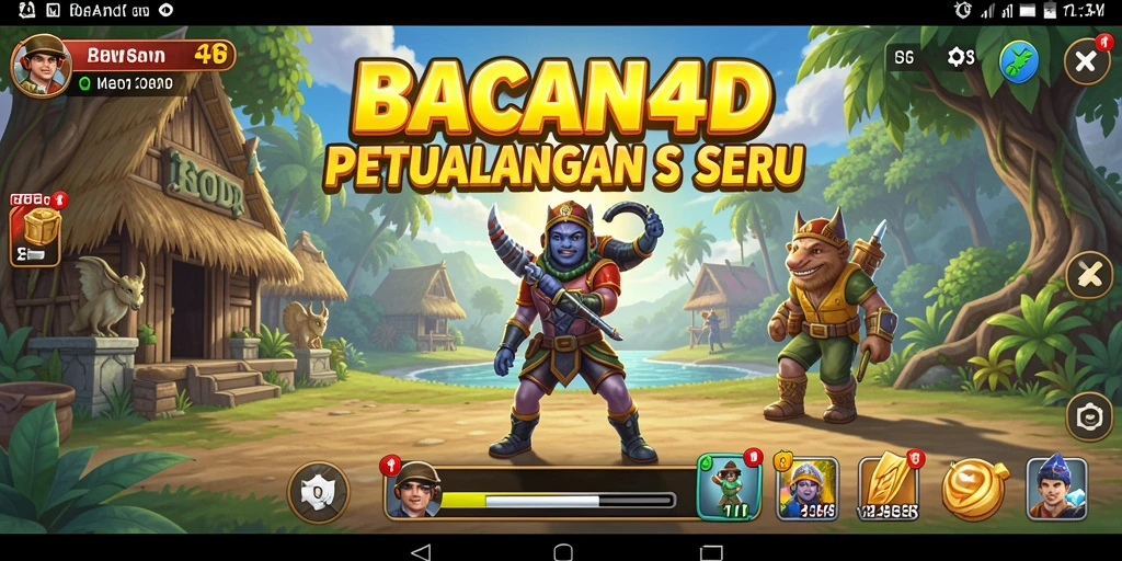 Screenshot BACAN4D menampilkan petualangan menegangkan di dunia yang penuh warna.