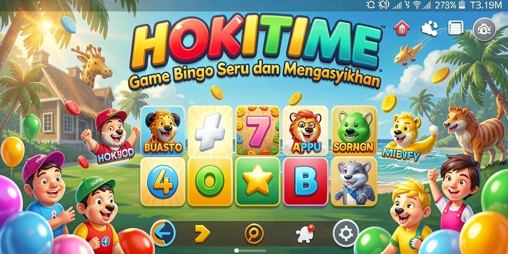 Tampilan seru gameplay Bingo di HOKITIME yang mengasyikkan.