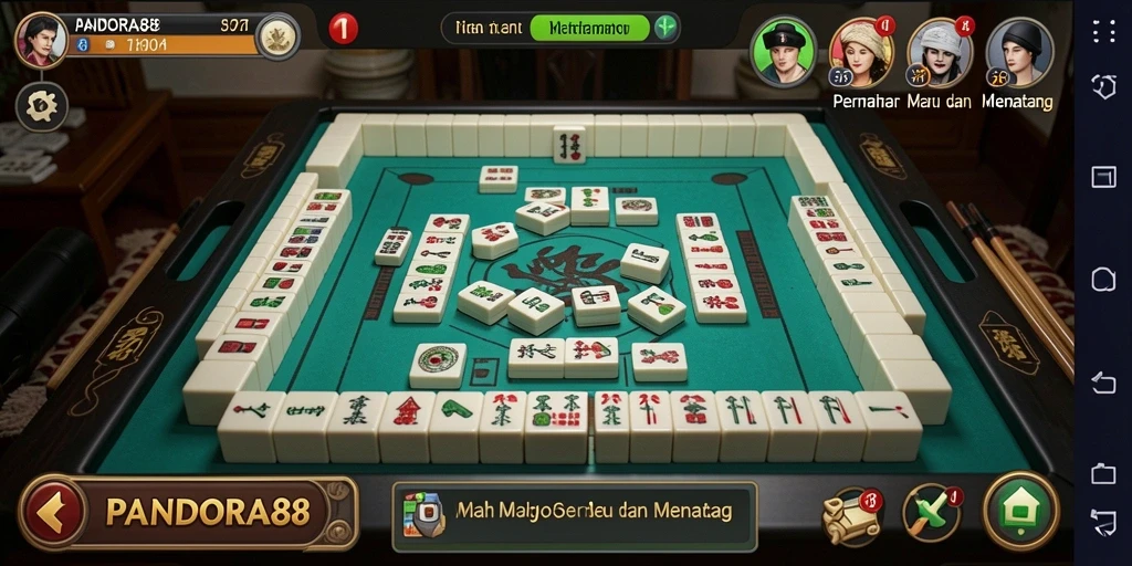 Tampilan gameplay PANDORA88 yang menampilkan keseruan permainan Mahjong.