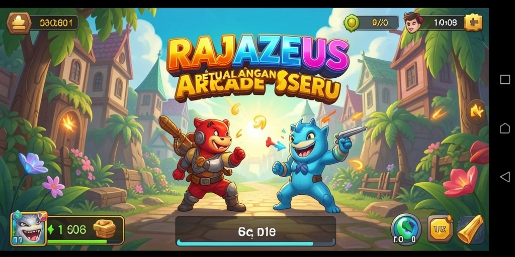 Screenshot gameplay RAJAZEUS yang menggambarkan aksi menarik dan tantangan seru.