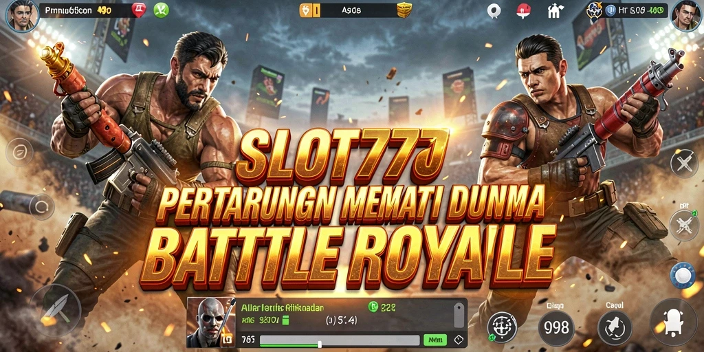 Screenshot menampilkan aksi pertarungan seru dalam game Battle Royale.