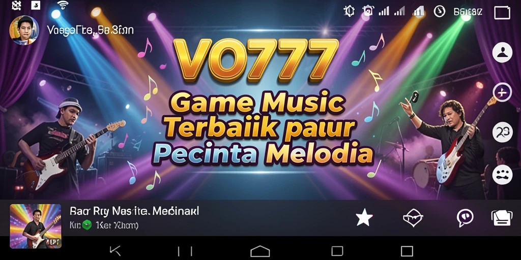 Tampilan gameplay VO777 yang seru dan menyenangkan dengan berbagai lagu.