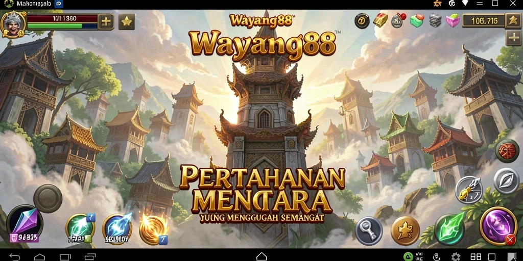 Screenshot utama yang menampilkan adegan aksi Tower Defense yang menegangkan.
