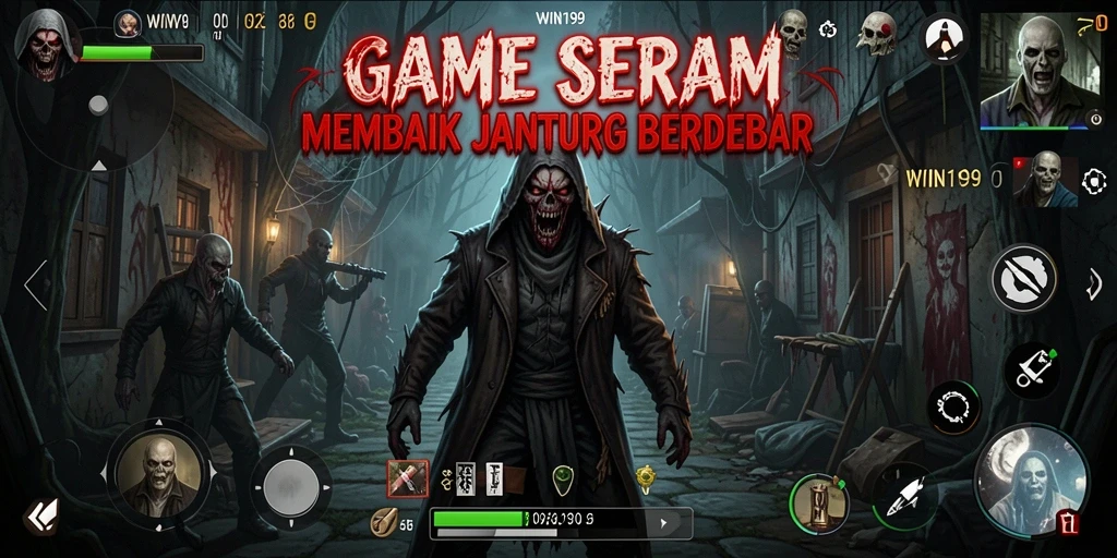 Screenshot menegangkan dari gameplay <strong>WIN199</strong> yang memperlihatkan suasana Horror yang mencekam.