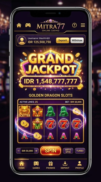 Tampilan utama aplikasi mitra77 dengan pilihan aplikasi yang menarik.